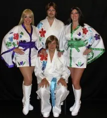 'ABBA Re-Björn strike a pose'